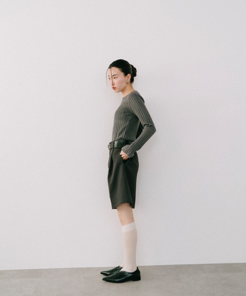 DRWCYS（ドロシーズ）の「アイレットリブニットトップス（ニット/セーター・レディース・ブラック/グレー・FREE）」の15枚目の写真