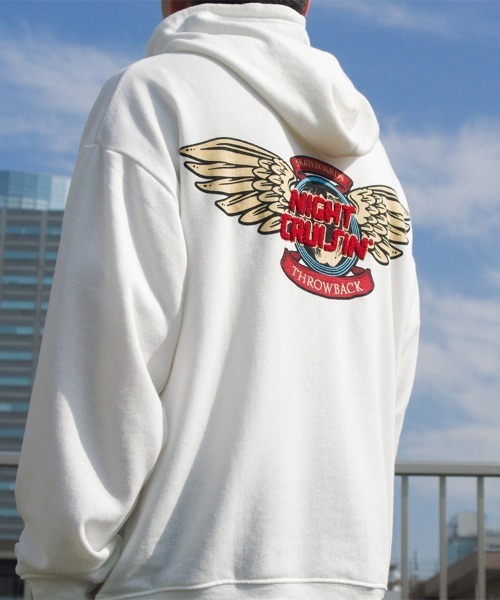 spiritoso(スピリトーゾ)の「【spiritoso】ウイングさがら刺繍バックプリントパーカー(パーカー・レディース・オフホワイト/ピンクベージュ/グレイッシュベージュ・FREE)」の20枚目の写真