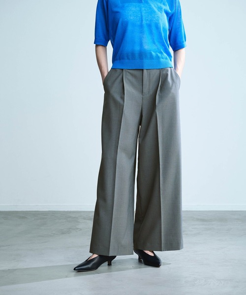 N.O.R.C（ノーク）の「ウォシャブルワイドストレートパンツ【CLEAN MOTION】（その他パンツ・レディース・ブラック/グレー/ネイビー/チャコール・S/M）」の4枚目の写真
