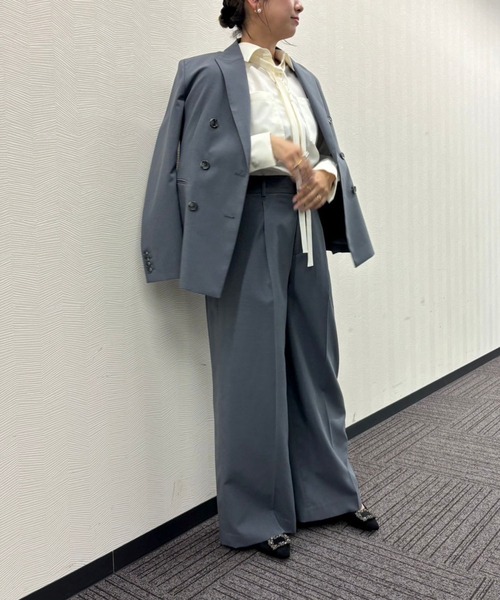 N.O.R.C（ノーク）の「ウォシャブルワイドストレートパンツ【CLEAN MOTION】（その他パンツ・レディース・ブラック/グレー/ネイビー/チャコール・S/M）」の11枚目の写真