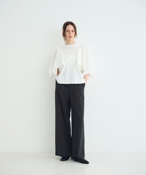 N.O.R.C（ノーク）の「ウォシャブルワイドストレートパンツ【CLEAN MOTION】（その他パンツ・レディース・ブラック/グレー/ネイビー/チャコール・S/M）」の22枚目の写真