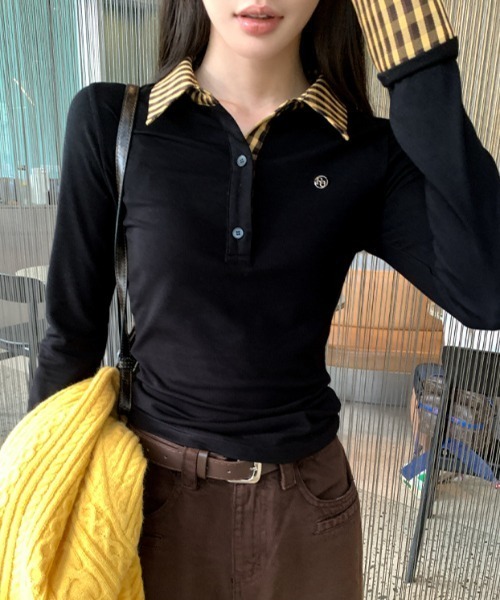 新品未使用　訳あり　チェックレイヤードトップス 150cm チェックシャツレイヤードトップス（Tシャツ/カットソー