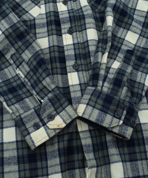 LABORATORY R（ラボラトリーアール）の「【ヴィンテージ古着】80’s Grizzly チェック柄シャツ（シャツ/ブラウス・メンズ・ブルー・MEDIUM）」の3枚目の写真