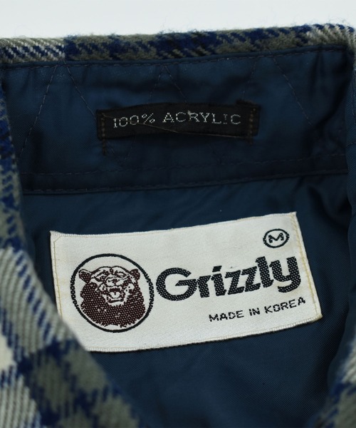 LABORATORY R（ラボラトリーアール）の「【ヴィンテージ古着】80’s Grizzly チェック柄シャツ（シャツ/ブラウス・メンズ・ブルー・MEDIUM）」の7枚目の写真