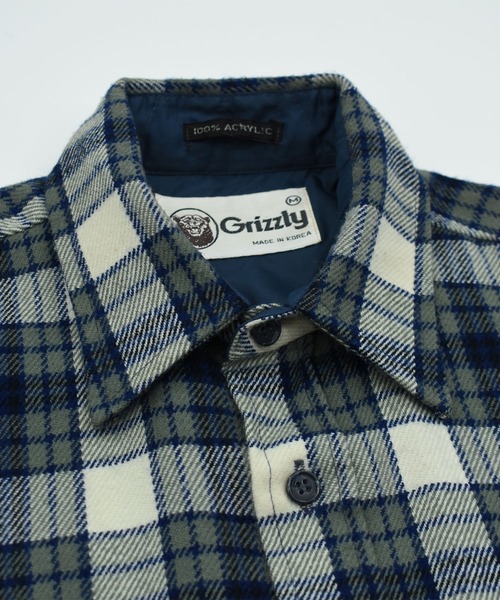 LABORATORY R（ラボラトリーアール）の「【ヴィンテージ古着】80’s Grizzly チェック柄シャツ（シャツ/ブラウス・メンズ・ブルー・MEDIUM）」の6枚目の写真