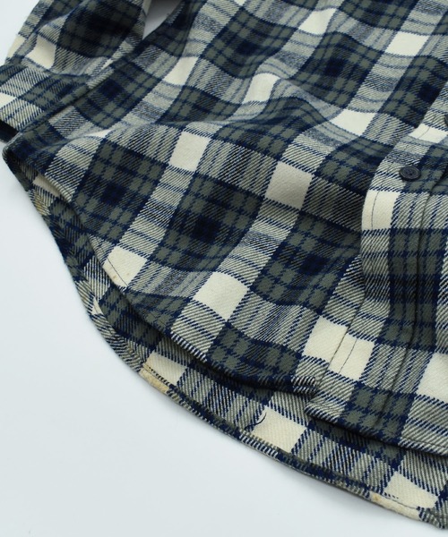 LABORATORY R（ラボラトリーアール）の「【ヴィンテージ古着】80’s Grizzly チェック柄シャツ（シャツ/ブラウス・メンズ・ブルー・MEDIUM）」の5枚目の写真