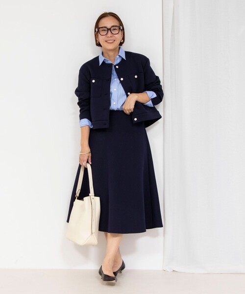 NOLLEY’S(ノーリーズ)の「【松葉☆別注サイズあり】ウォッシャブルエアボールフレアスカート(スカート・レディース・ブラック/ネイビー/オフホワイト・38/36/40)」の18枚目の写真