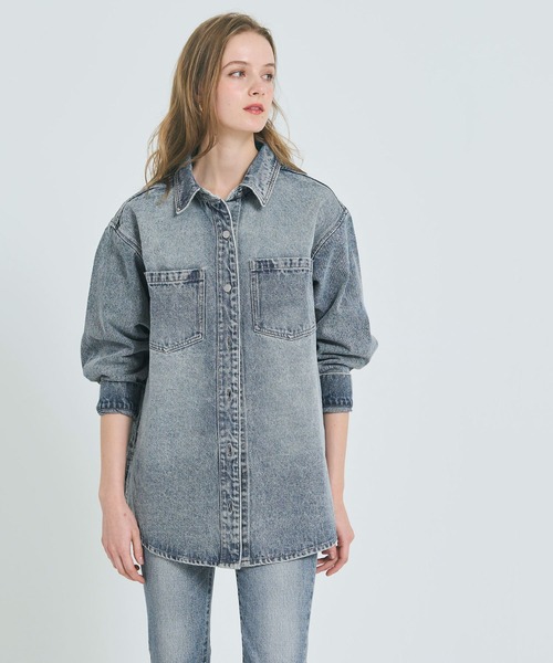 【期間限定値下げ中1/5まで】pinue オーバーサイズデニムジャケット　カーキ sail】オーバーサイズデニムジャケット 小さいサイズ 通販【ニッセン】