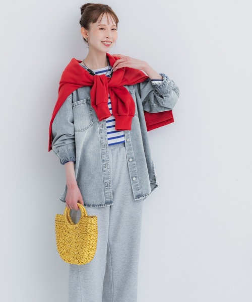 coca（coca）（コカ）の「オーバーサイズデニムジャケット（デニムジャケット・レディース・グレー/ライトブルー・L/M）」の20枚目の写真