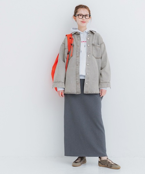 coca（coca）（コカ）の「オーバーサイズデニムジャケット（デニムジャケット・レディース・グレー/ライトブルー・L/M）」の6枚目の写真