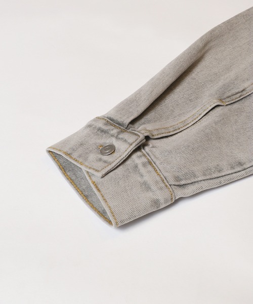 coca（coca）（コカ）の「オーバーサイズデニムジャケット（デニムジャケット・レディース・グレー/ライトブルー・L/M）」の10枚目の写真