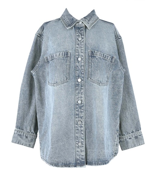 coca（coca）（コカ）の「オーバーサイズデニムジャケット（デニムジャケット・レディース・グレー/ライトブルー・L/M）」の14枚目の写真