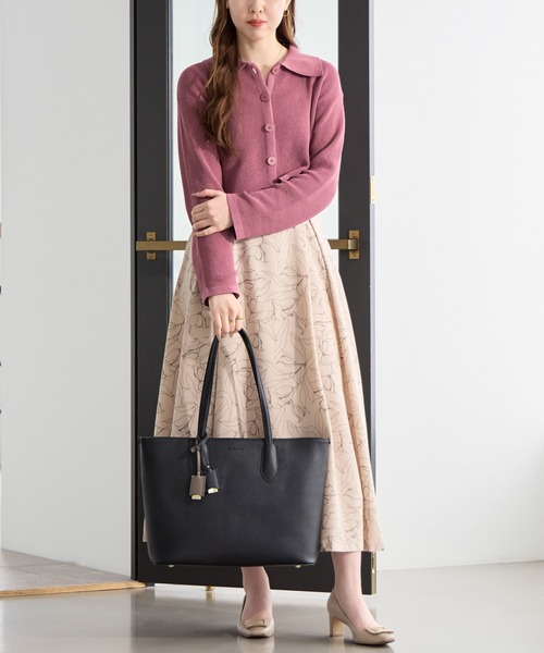 Jewelna Rose(ジュエルナローズ)の「リタ・トートバッグ A4サイズ 16146(トートバッグ・レディース・ブラック/ライトベージュ/スモークピンク/チャコール/バーガンディー・FREE)」の6枚目の写真