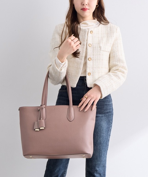 Jewelna Rose(ジュエルナローズ)の「リタ・トートバッグ A4サイズ 16146(トートバッグ・レディース・ブラック/ライトベージュ/スモークピンク/チャコール/バーガンディー・FREE)」の14枚目の写真