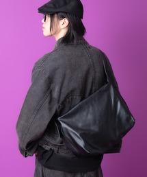 an meets zakka レトロバックルベルト合成皮革スクエアショルダーバッグ