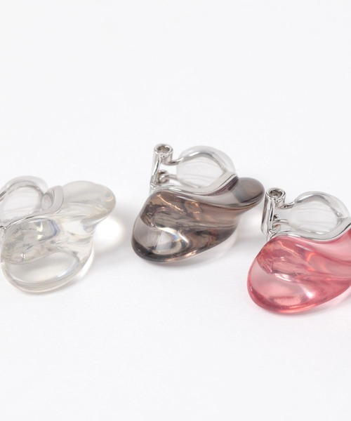 【値下げ】nikori ニコリ ハンドメイド イヤリング ピンク×パイソン nikori】 C type | nikori・Paw