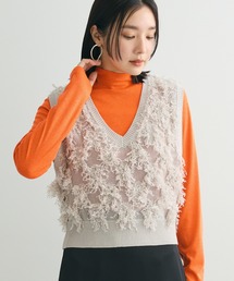 フリンジニットベスト