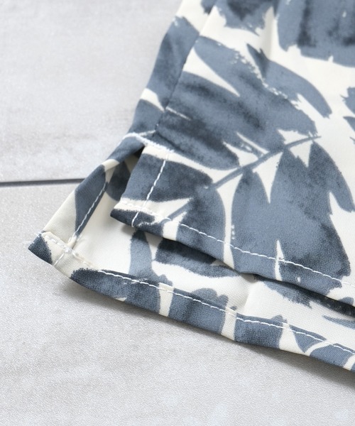 Starting Over(スターティングオーバー)の「leaf pattern open collar shirt short sleeve / リーフ柄 オープンカラー シャツ 半袖(シャツ/ブラウス・メンズ・ブルー/オフホワイト/オレンジ・M/L)」の6枚目の写真