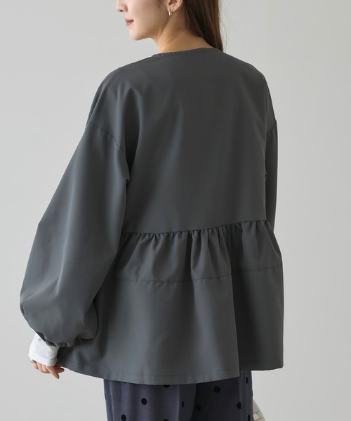 &. NOSTALGIA(アンドドットノスタルジア)の「【ZOZO限定】ペプラムブルゾン(ブルゾン・レディース・ベージュ/チャコールグレー/ブラック・M)」の11枚目の写真