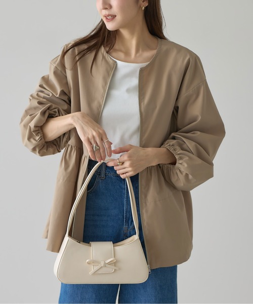 &. NOSTALGIA(アンドドットノスタルジア)の「【ZOZO限定】ペプラムブルゾン(ブルゾン・レディース・ベージュ/チャコールグレー/ブラック・M)」の16枚目の写真