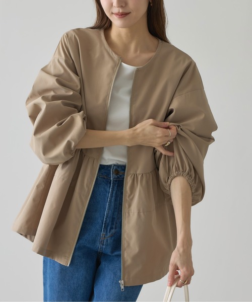 &. NOSTALGIA(アンドドットノスタルジア)の「【ZOZO限定】ペプラムブルゾン(ブルゾン・レディース・ベージュ/チャコールグレー/ブラック・M)」の17枚目の写真