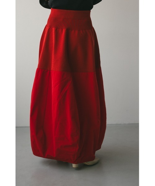 STYLEMIXER（スタイルミキサー）の「ドッキングコクーンスカート（スカート・レディース・レッド/ブラック・SMALL/MEDIUM）」の14枚目の写真