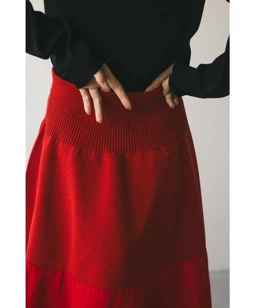 STYLEMIXER（スタイルミキサー）の「ドッキングコクーンスカート（スカート・レディース・レッド/ブラック・SMALL/MEDIUM）」の17枚目の写真