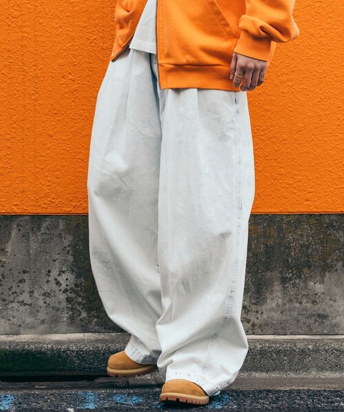RED KAP（レッドキャップ）の「RED KAP/レッドキャップ 別注 SMU PT-38 2TUCK BAGGY WIDE DENIM PANTS/バギーデニム/ワイドフィット（デニムパンツ・メンズ・ブラック/ネイビー/ブルー・MEDIUM/LARGE）」の3枚目の写真