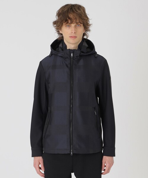 BLACK LABEL CRESTBRIDGE(ブラックレーベル・クレストブリッジ)の「【BLACK lab.】シャドーチェックハイブリッドパーカー(ブルゾン・メンズ・ネイビー/グレー系その他・L/M/XL)」の19枚目の写真