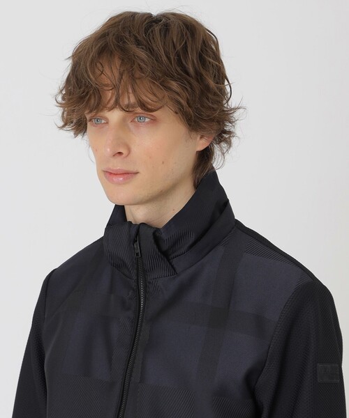 BLACK LABEL CRESTBRIDGE(ブラックレーベル・クレストブリッジ)の「【BLACK lab.】シャドーチェックハイブリッドパーカー(ブルゾン・メンズ・ネイビー/グレー系その他・L/M/XL)」の4枚目の写真