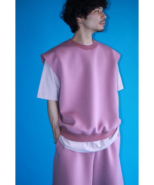 G.V.G.V.(ジーヴィージーヴィー)の「SWEAT SLEEVELESS TOP(スウェット・レディース・ローズ/ホワイト・ONE SIZE)」の2枚目の写真
