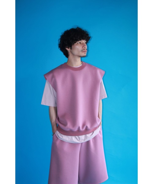 G.V.G.V.(ジーヴィージーヴィー)の「SWEAT SLEEVELESS TOP(スウェット・レディース・ローズ/ホワイト・ONE SIZE)」の4枚目の写真