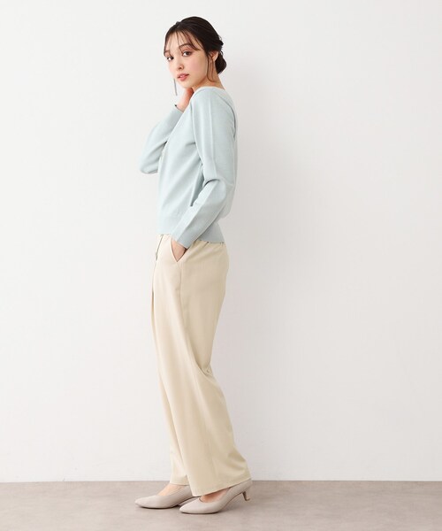 LAURA ASHLEY（ローラアシュレイ）の「【ジャージ素材／ストレート】マリンパンツ（その他パンツ・レディース・ネイビー/ベージュ・38/40）」の16枚目の写真