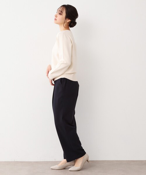 LAURA ASHLEY（ローラアシュレイ）の「【ジャージ素材／ストレート】マリンパンツ（その他パンツ・レディース・ネイビー/ベージュ・38/40）」の12枚目の写真