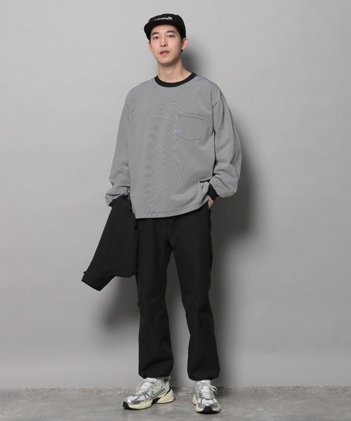 BAYFLOW(ベイフロー)の「ワンポイント刺繍長袖Tシャツ(Tシャツ/カットソー・メンズ・チャコール/ホワイト/オフホワイト/ブラック・MEDIUM/LARGE)」の12枚目の写真