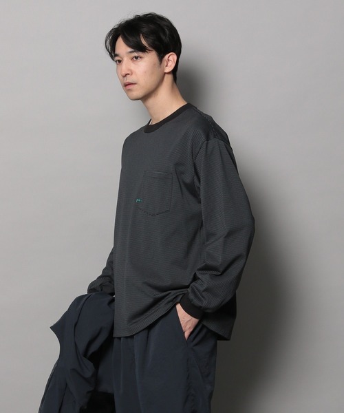 BAYFLOW(ベイフロー)の「ワンポイント刺繍長袖Tシャツ(Tシャツ/カットソー・メンズ・チャコール/ホワイト/オフホワイト/ブラック・MEDIUM/LARGE)」の20枚目の写真