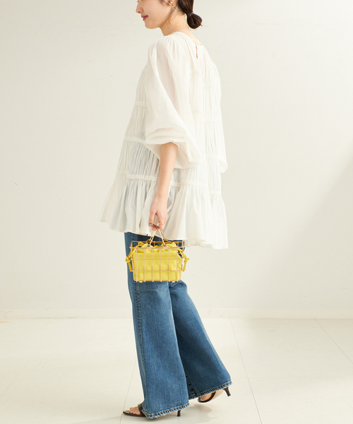 plage（プラージュ）の「cotton/silk tiered ブラウス（シャツ