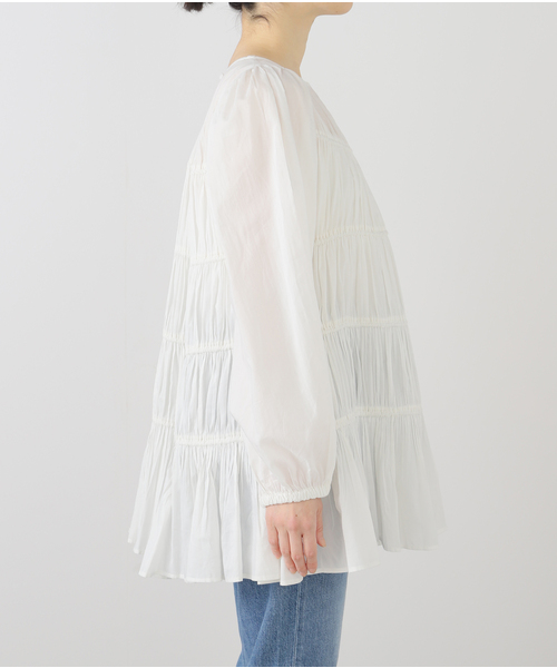 セール】cotton/silk tiered ブラウス（シャツ/ブラウス