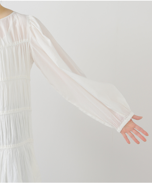 plage cotton/silk tiered ブラウス plage（プラージュ）の「cotton