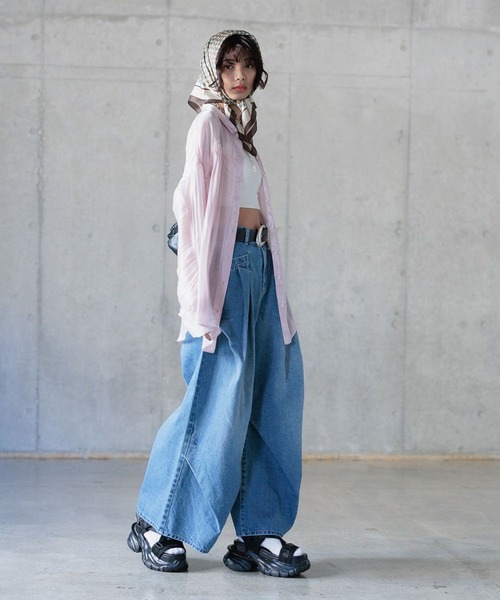 PAGEBOY（ページボーイ）の「ヨウリュウシアーシャツ（シャツ/ブラウス・レディース・モスグリーン/ブラック/オフホワイト/ピンク系その他・FREE）」の12枚目の写真