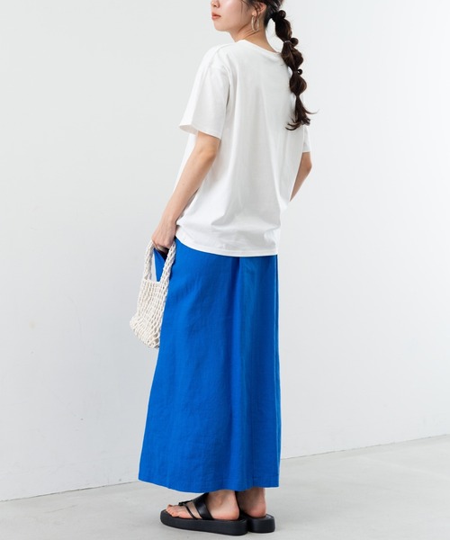 refinedworks（リファインドワークス）の「【refinedworks】フロント プリント デザイン が 可愛い Tシャツ（Tシャツ/カットソー・レディース・アイボリー/グリーン・FREE）」の17枚目の写真