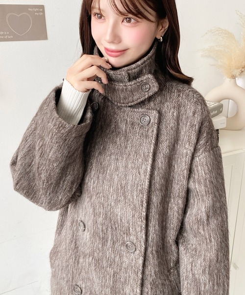 T-JACKET/アクリルウールメランジニット/ジャケットコート 最高 のファッション - T-JACKET/アクリルウールメランジニット