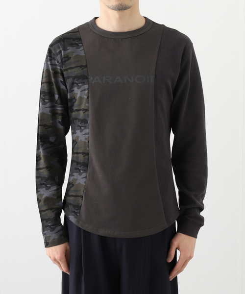 PARANOID（パラノイド）の「【PARANOID / パラノイド】ドッキング ロング Tシャツ（Tシャツ/カットソー・メンズ・カーキ/ブラック・LARGE/MEDIUM/SMALL）」の7枚目の写真