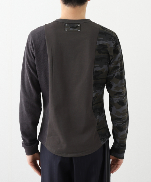 PARANOID（パラノイド）の「【PARANOID / パラノイド】ドッキング ロング Tシャツ（Tシャツ/カットソー・メンズ・カーキ/ブラック・LARGE/MEDIUM/SMALL）」の5枚目の写真
