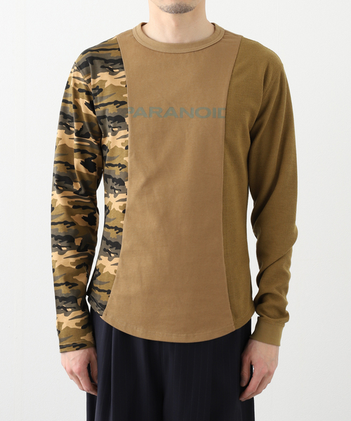 PARANOID（パラノイド）の「【PARANOID / パラノイド】ドッキング ロング Tシャツ（Tシャツ/カットソー・メンズ・カーキ/ブラック・LARGE/MEDIUM/SMALL）」の4枚目の写真
