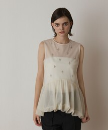 GRACE CONTINENTAL | バルーンチュールトップ(シャツ/ブラウス)