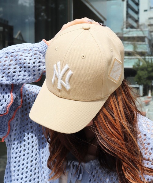 MLB Korea（エムエルビーコリア）の「(GKT)【MLB】Korea ダイヤモンド ロゴ メジャーリーグ キャップ（キャップ・レディース・ホワイト×ピンク/ブラック×ピンク/グレー/ブルー/ブラック×ホワイト/ブラック×ゴールド/ブラック×ベージュ/ベージュ・FREE）」の7枚目の写真