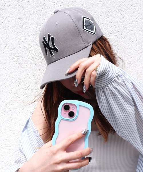 MLB Korea（エムエルビーコリア）の「(GKT)【MLB】Korea ダイヤモンド ロゴ メジャーリーグ キャップ（キャップ・レディース・ホワイト×ピンク/ブラック×ピンク/グレー/ブルー/ブラック×ホワイト/ブラック×ゴールド/ブラック×ベージュ/ベージュ・FREE）」の6枚目の写真