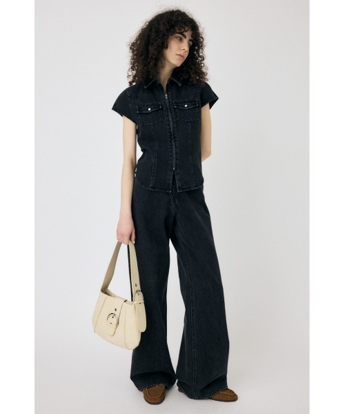 海外限定スパイク販売 セットアップ対応】CAP SLEEVE シャツ（シャツ/ブラウス DENIM ジャケット・アウター