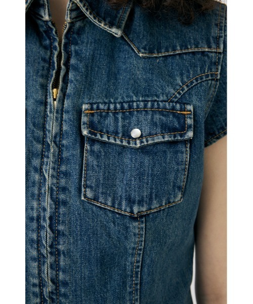 セール】【セットアップ対応】CAP SLEEVE DENIM シャツ（シャツ